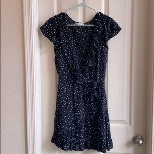 AE ruffled wrap mini dress